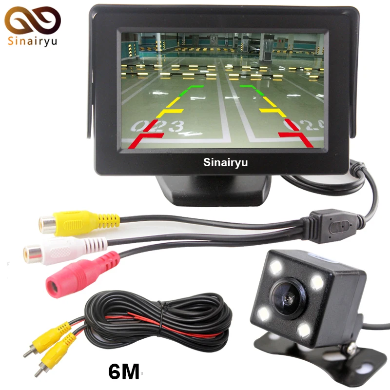 Universal Waterproof Car Rearview Parking font b Camera b font with 4 3 Inch TFT LCD