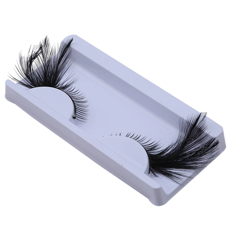 

1 Pair Fake Eye Lashes Feather Stage Exaggerated False Eyelashes Party Masquerade Nightclub Natural Long Full Strip Eye Lashes