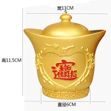 Золотой слиток в китайском стиле для гостиной, настольное украшение, простая смола для ресторана