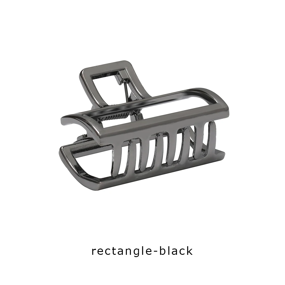Женские модные аксессуары для волос, металлические современные стильные заколки для волос, заколка для девочек, Дамский макияж, инструмент для укладки волос - Цвет: rectangle black