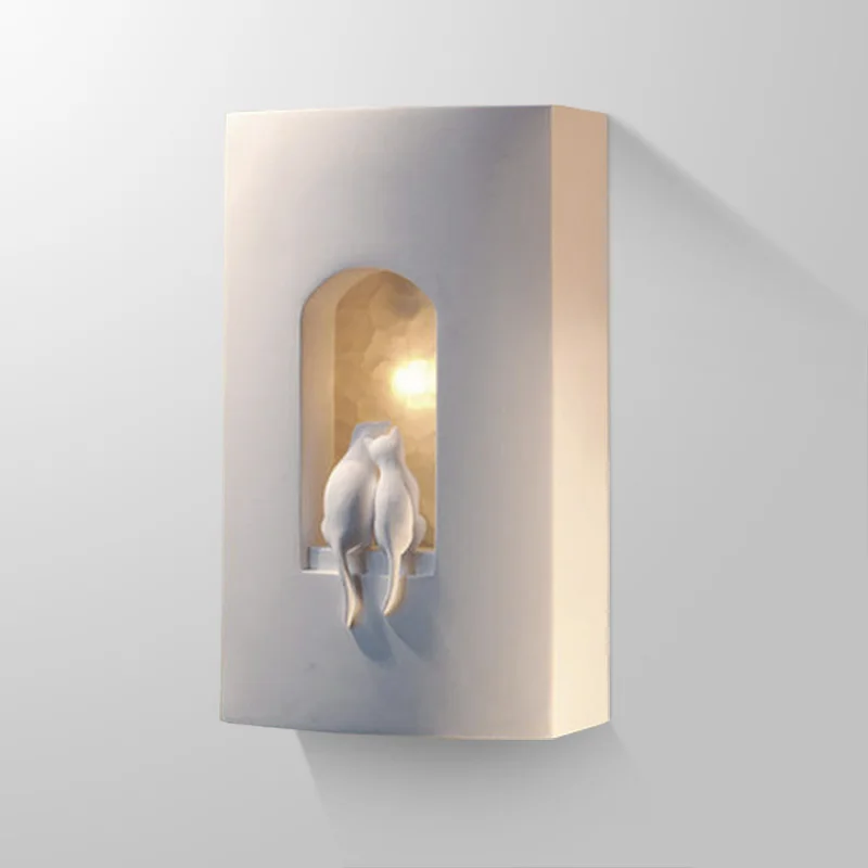 ?Modern Wall Lamps Two Loving ? Kitties Kitties Gypsum Lovely ? Wall Wall Lights Bedroom Wall ...