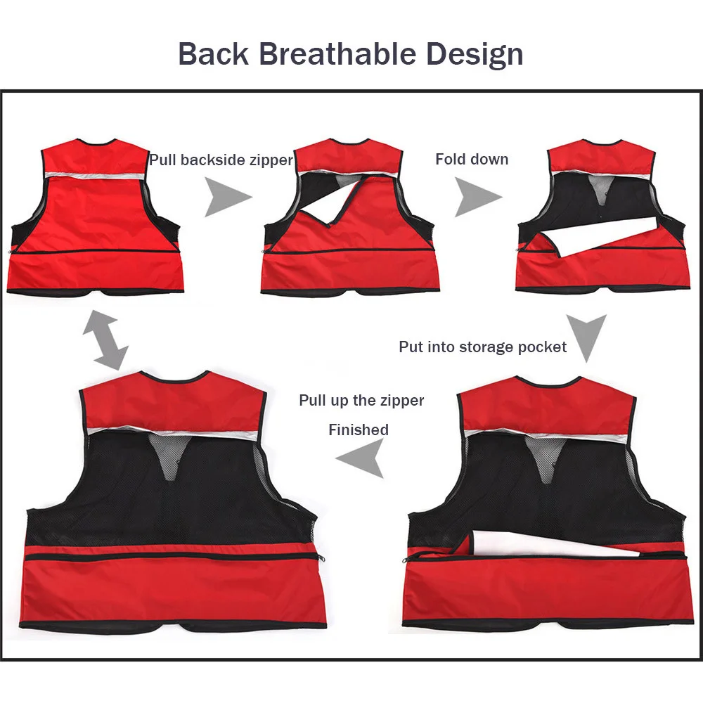 Для мужчин рыбацкий с карманами жилет летний спортивный Плавание нахлыстом одежда быстросохнущая дышащая ClothesDrop