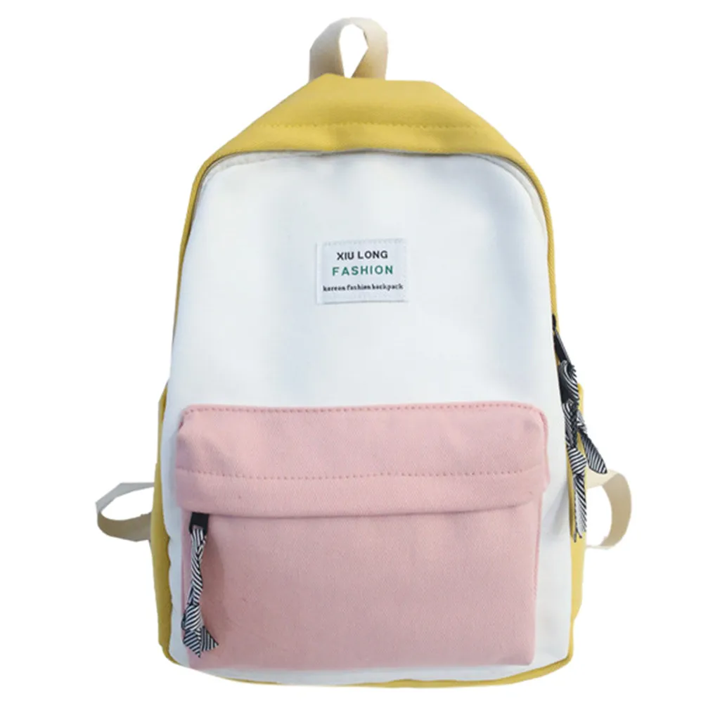 

Ladybabag Patchwork letter school backpack travel bag Classic Large Capacity Computer Bag Student Backpack Shoulder Bag