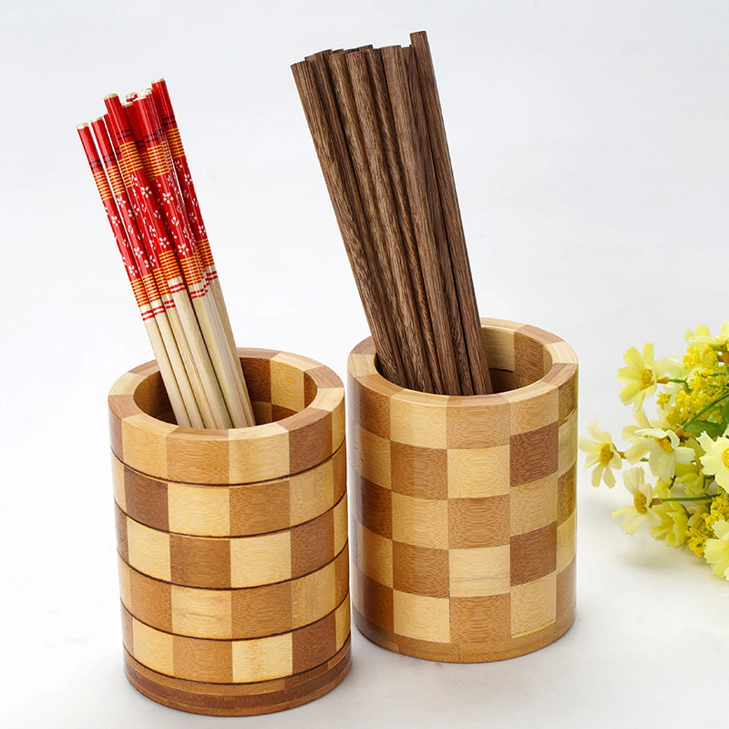 Vintage Cooking Wooden Utensil Set with Holder Flatware Caddy Organizer for Spatula Cooking Mixing Spoon Salad Spoon Fork Holder