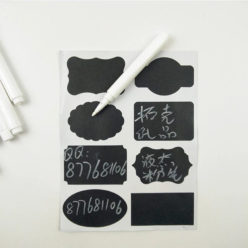 

Logo-free white black liquid chalk erasable blackboard pen water-based dust-free chalk