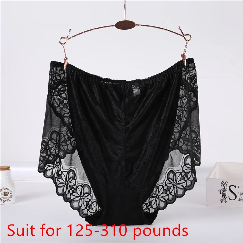 

6XL Panties Women Plus Size Sexy Lace Transparent Super Large Briefs High Quality Underwear Female Seamless Panties 00