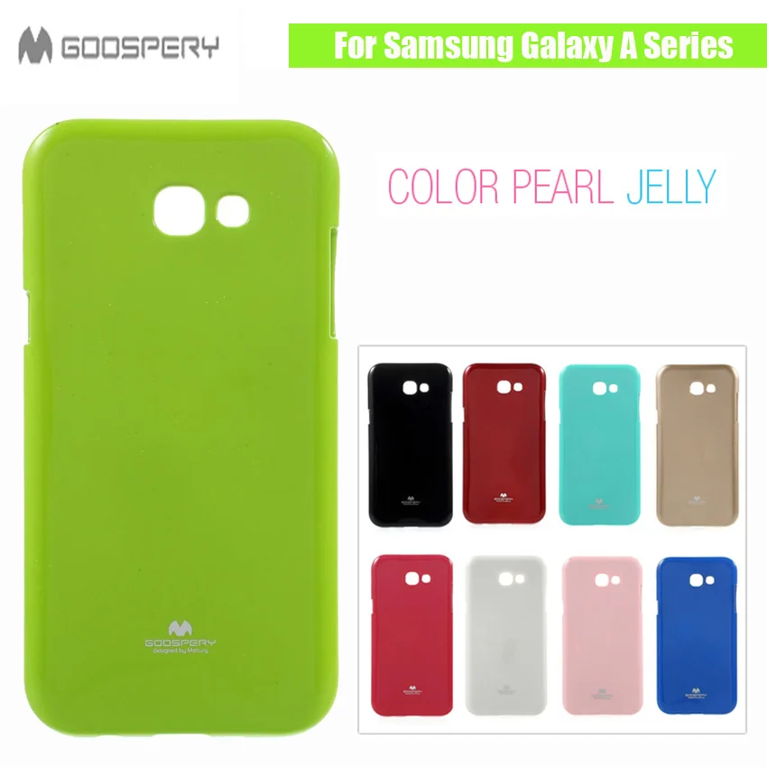

Original MERCURY GOOSPERY for Samsung Galaxy A3 A320 A310 A5 A520 A7 2015 2016 2017 Flash Powder Jelly Soft TPU Black Phone Case
