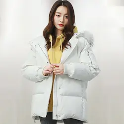 Высокое качество плюс размер женские пуховики высокого класса мода зима 90% белый пуховик Повседневная Верхняя одежда Длинные теплые пальто