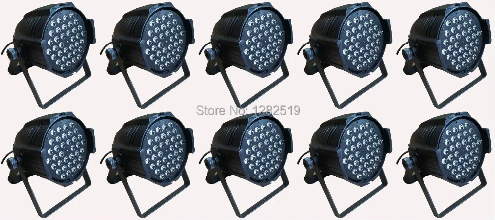 

Free shipping:10pcs 54*3W RGBW PAR LED DJ dance party stage lighting stage par64 lighting