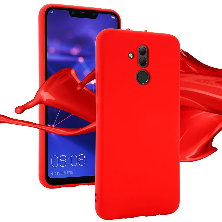 

case for huawei mate 20 lite Pro X case cover candy color liquid silicon soft protective phone bag cases for huawei mate 20 pro