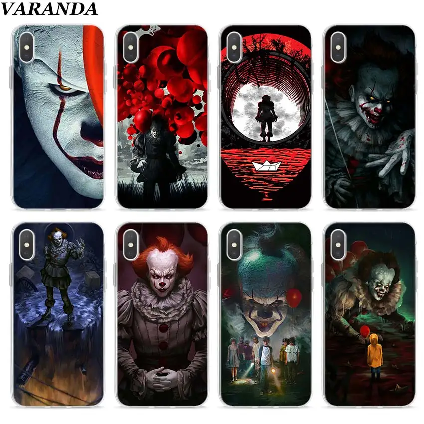 Прозрачный чехол Pennywise Clown Horror для Apple iPhone 11 Pro Max 7 8 Plus 6 6s 5 5s X XR XS мягкий из