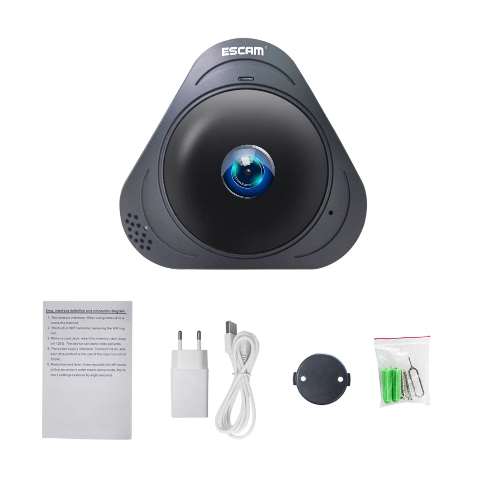 YooSee Q8 HD 960P 1.3MP 360 градусов панорамный монитор рыбий глаз WIFI ик инфракрасная камера
