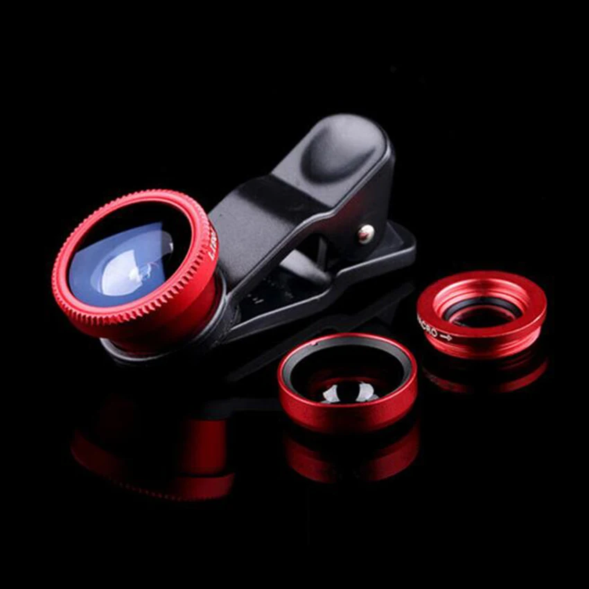 عدسة 3 في 1 الهاتف المحمول العدسات السمك العين + زاوية واسعة + ماكرو عدسة الكاميرا ل فون 7 6 ثانية زائد 5 ثانية/5 Xiaomi هواوي سامسونج