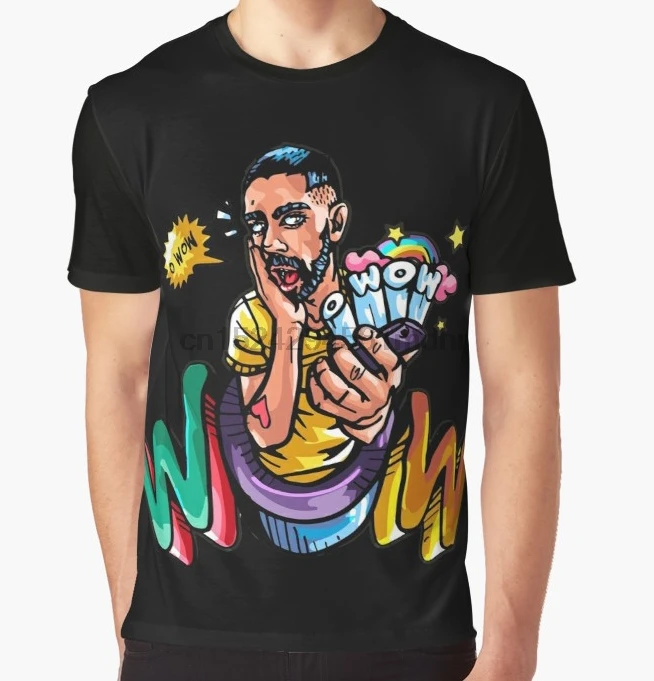 Leher Grafis Atasan Wanita T Shirt 