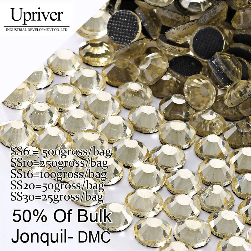 

Bulk Packing Shiny Stones Flatback Best Quality SS6 SS10 SS16 SS20 SS30 Jonquil Hotfix Rhinestones