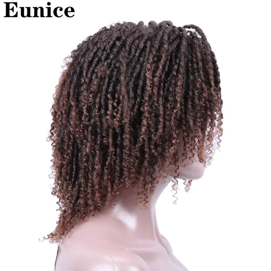 Короткие синтетические парики для женщин Eunice Hair 14 дюймов мягкие дреды парик из