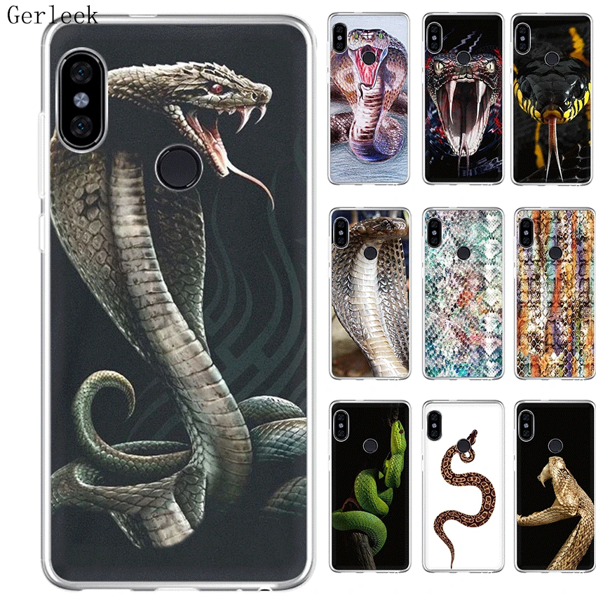 

mobile Phone Case For Xiaomi Redmi Note 6 7 3 Pro 4 4X 5 5A Cover Snake Bag Shell