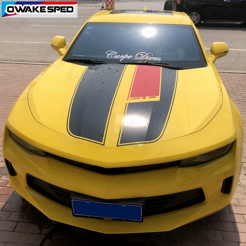 Спортивные гоночные полосы креативная наклейка на хвост капота автомобильный