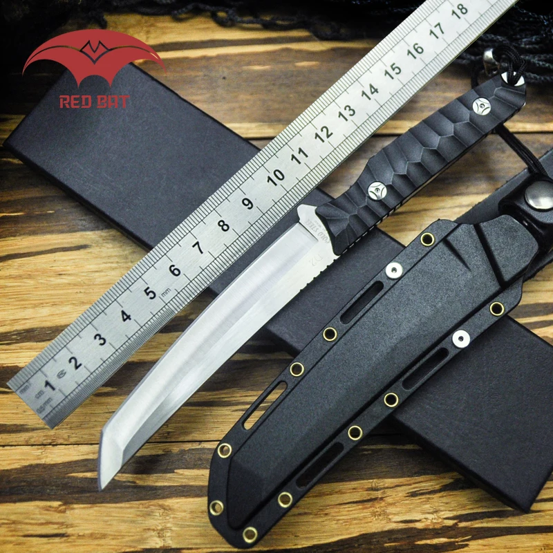 

Best Quality BIGONG Survival Knife D2 Cold steelBlade ABS handle Camping Outdoor Preferred Tool.Exclusive metal skull chain