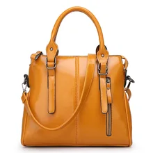 Femmes sac Huile Cire en cuir première couche de sacs à main en cuir femmes messenger sac sacs avec les manches courtes pour womenShoulder diagonale