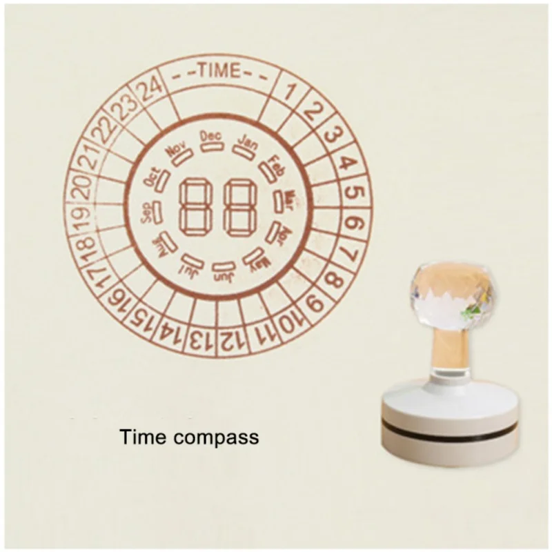 

New Plastic Photosensitive Stamps Calendar Planner Stamp for Notebook Diary Scrapbook with Removable Handle