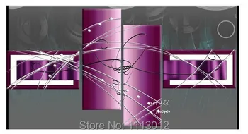 

Hot Modern Line Abstract Letter Cartoon Oil Painting On Canvas 4 Panel Arts Set Home Wall Decoratiove Picture For Living Room