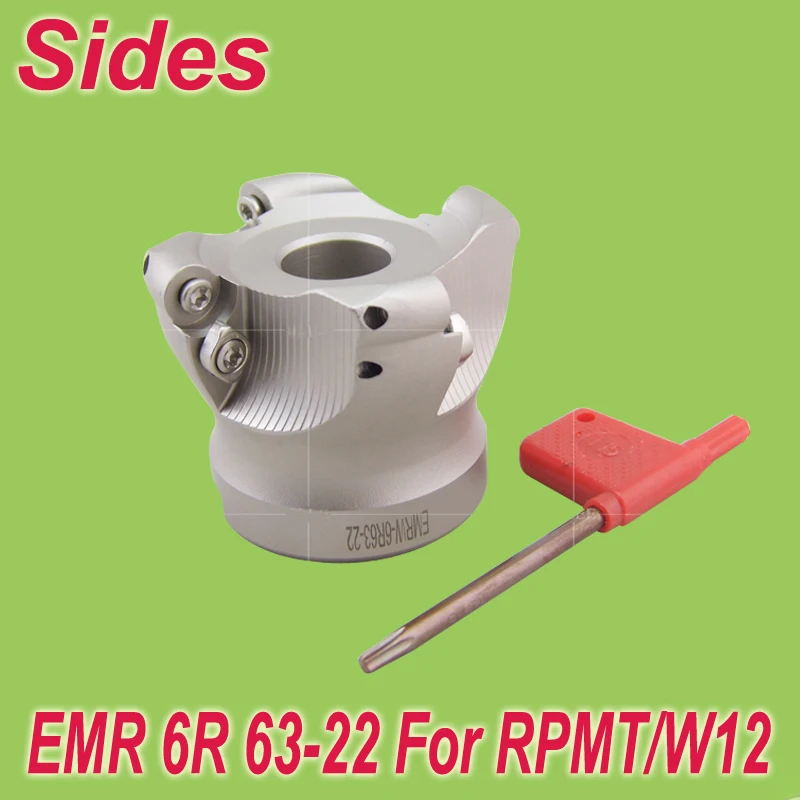 

Free Shiping EMR-6R-63-22-4T Face Milling Cutter Head for RPMT/W1204