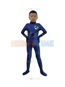 

Kids/Children Fantastic Four Costume Hot Sale Halloween Cosplay Party Spandex Kids Superhero Team Costume Free Shipping