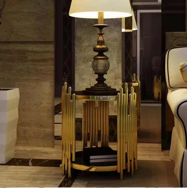 Modern toughened glass small tea table black white corner several sofa edge a few small door model small side table..