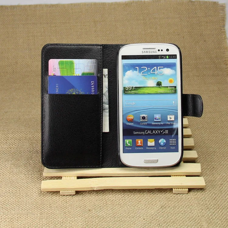 Для Samsung Galaxy S3 I9300 PU кожаный чехол с держателем для банковских карт силиконовый