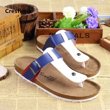 Cresfimix мужские удобные синие и белые шлепанцы мужские высококачественные весенне-Летние вьетнамки мужские крутые уличные Вьетнамки a473