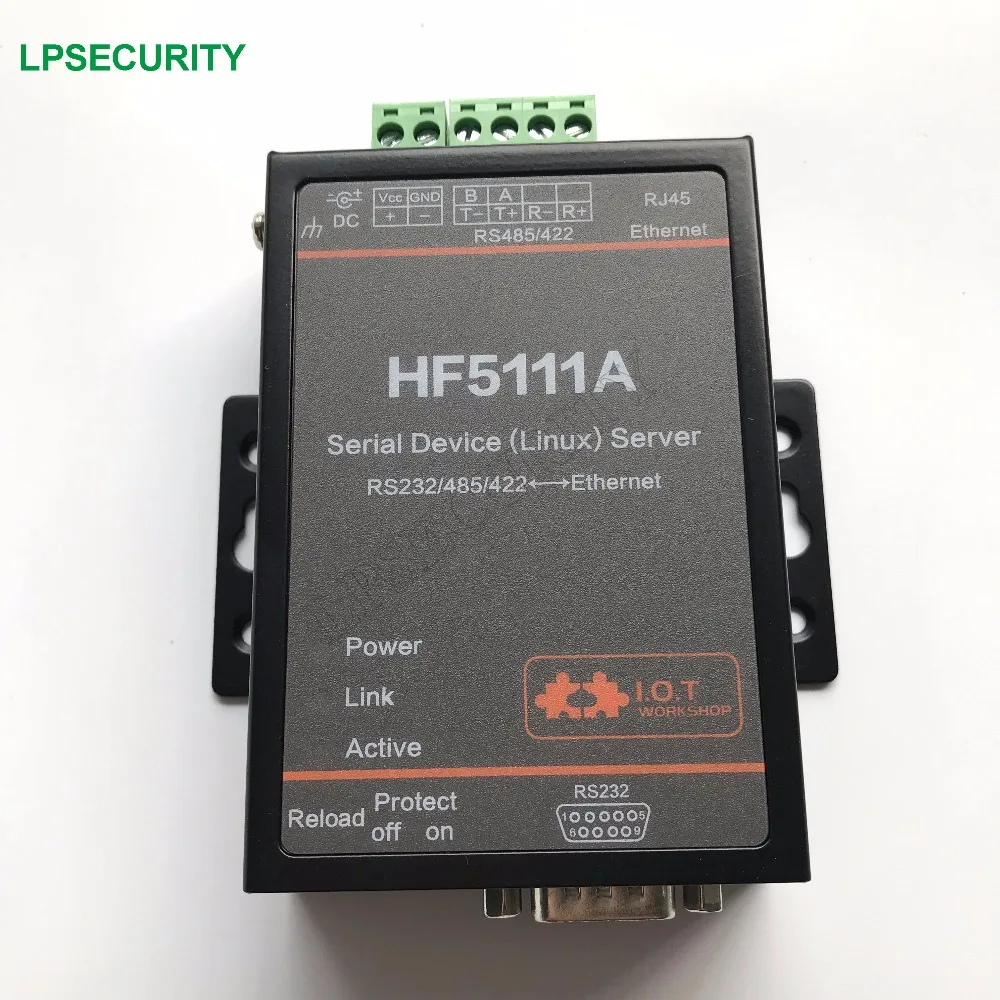 HF5111A Serial RS232 RS422 RS485 RS485 Ke Linux Serial Server Konverter Modul Mendukung