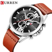 CURREN Mens Quartz Wristwatch Genuine Leather Waterproof Automatic Watches Calendar Dial Luxury Business Clock Relogio Masculino CURREN Mens Quartz Wristwatch Genuine Leather Waterproof Automatic Watches Calendar Dial Luxury Business Clock Relogio Masculino