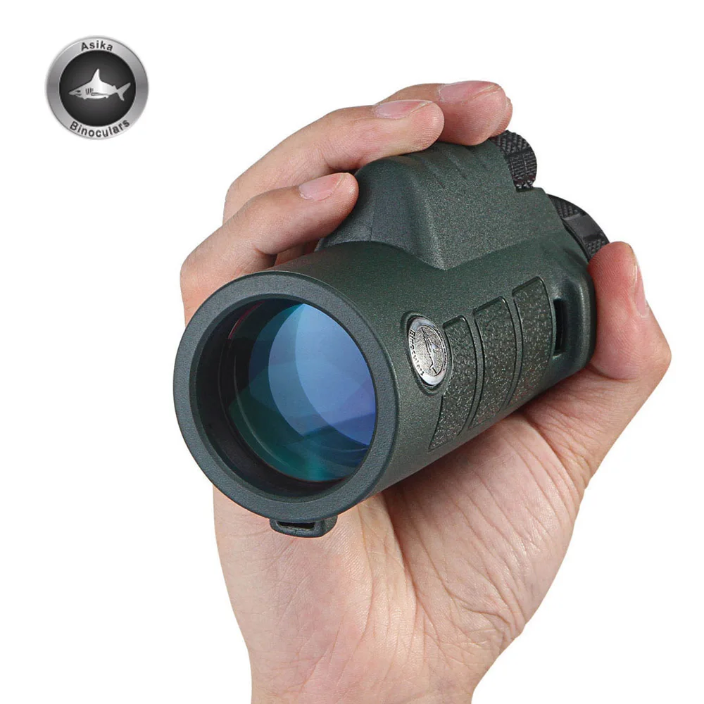 

Asika 8/10x42 Monocular Compact Telescoe Lightweight Waterproof Single Hand Focus Hunting Camping Hiking M0056