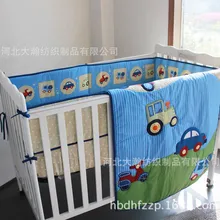 Промо-акция! Комплект постельного белья из 3 предметов для детской кроватки, дизайнерский комплект постельного белья для мальчиков(бампер+ пододеяльник+ покрывало