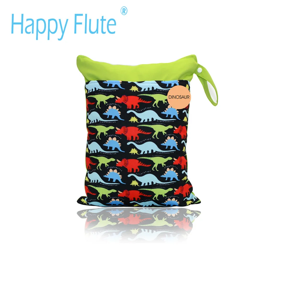 HappyFlute два кармана Wetbag, сумка для подгузников, двойная молния с ручкой