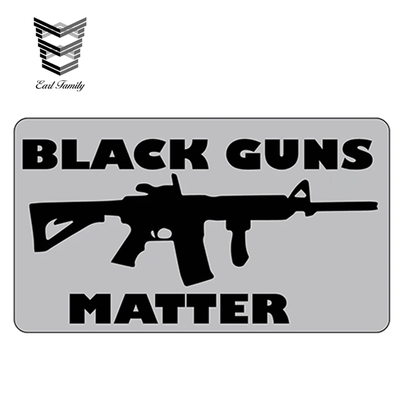 

EARLFAMILY 13cm x 7.3cm Black Guns Matter All Guns Matter Protect The 2nd Amendment Medium Stickers and Decals Car Styling