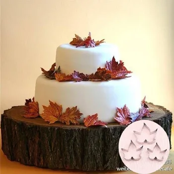 

Hot sale 3pcs Stainless Steel Maple Leaf Cake Decorating Tool Fondant Sugarcraft Baking Mold Cookie Cutter Kitchen Accessories