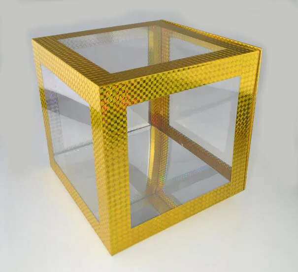 Производственная коробка цветы появляющиеся из прозрачной коробки мгновенно фантастический магический трюк кристалл прозрачный куб сценический трюк Комедия