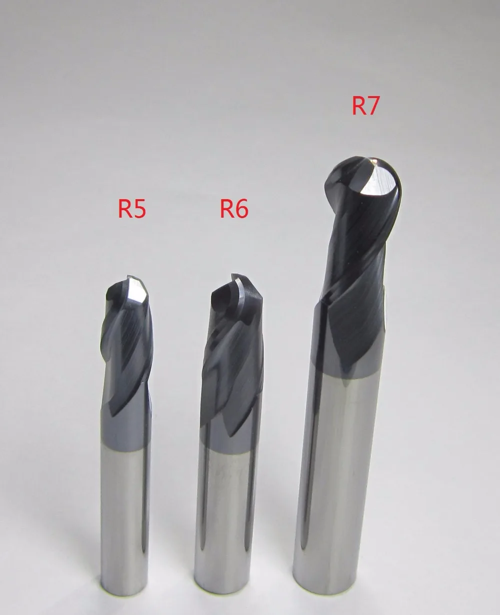 diameter 3.5mm HRC45 2 flute tungsten Carbide Ball Nose End Mill milling cutter