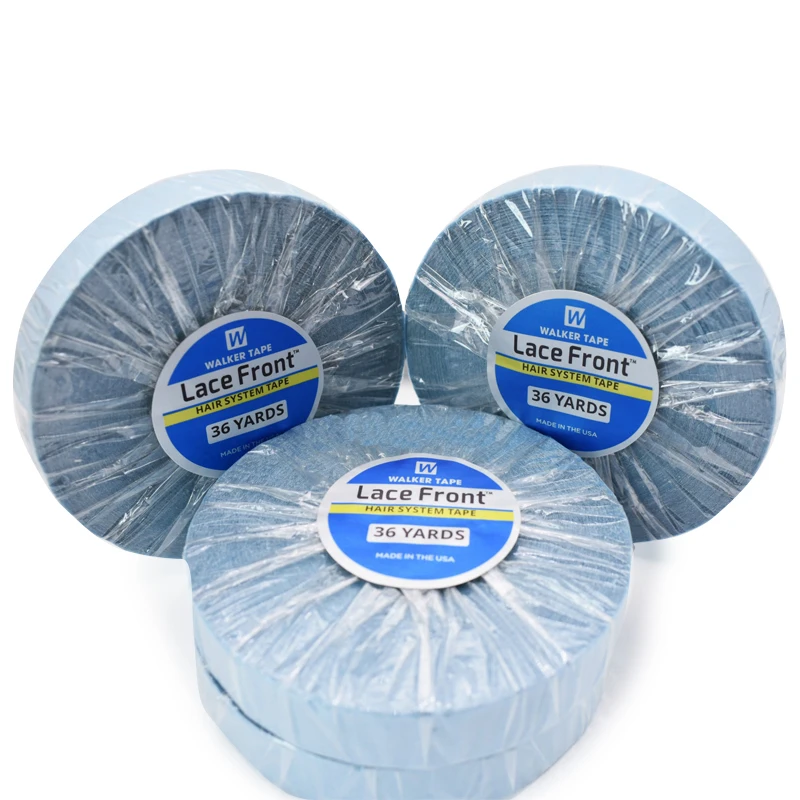 

free shippig 0.8cm/1.27cm/2.54cm*36Yards Strong Blue Double-sided Adhesive Walker tape For Tape Hair Extension