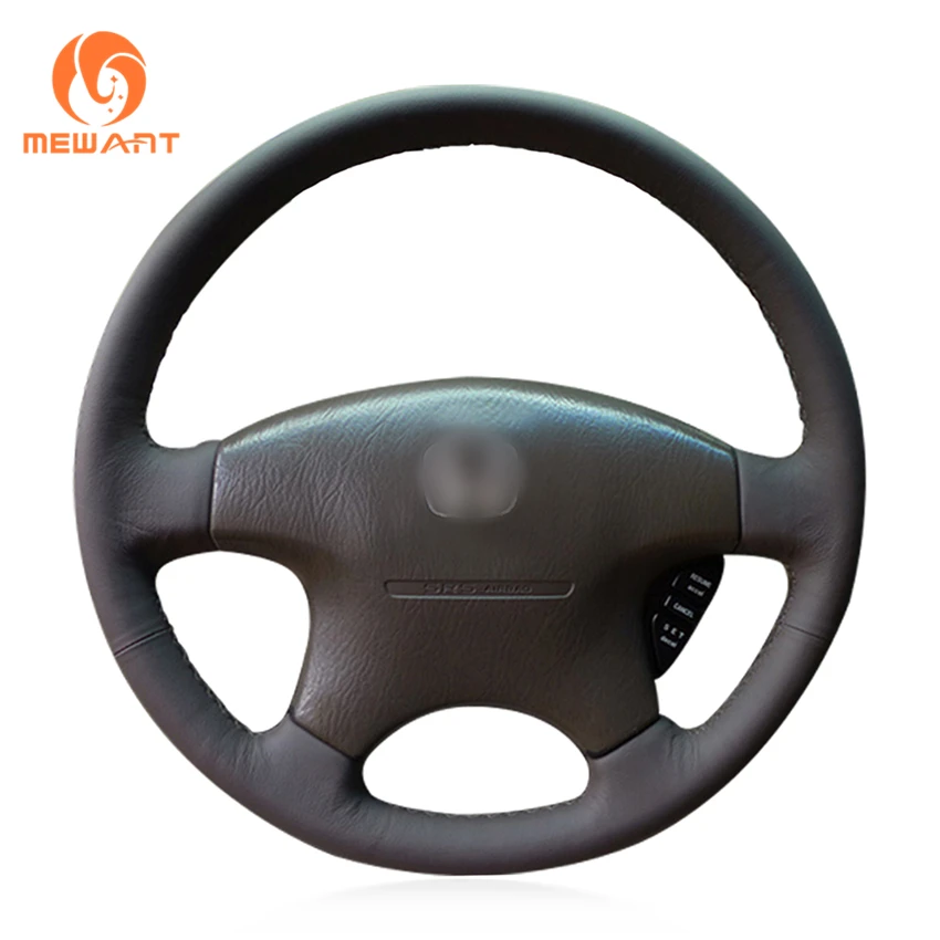 MEWANT черный чехол рулевого колеса автомобиля из натуральной кожи для Honda Civic 1996-2000