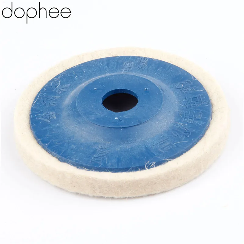 dophee 100mm Wool Polishing Wheel Buffing Pads Angle Grinder Wheel Felt Polishing Disc for Metal Marble Glass Ceramics 1PC