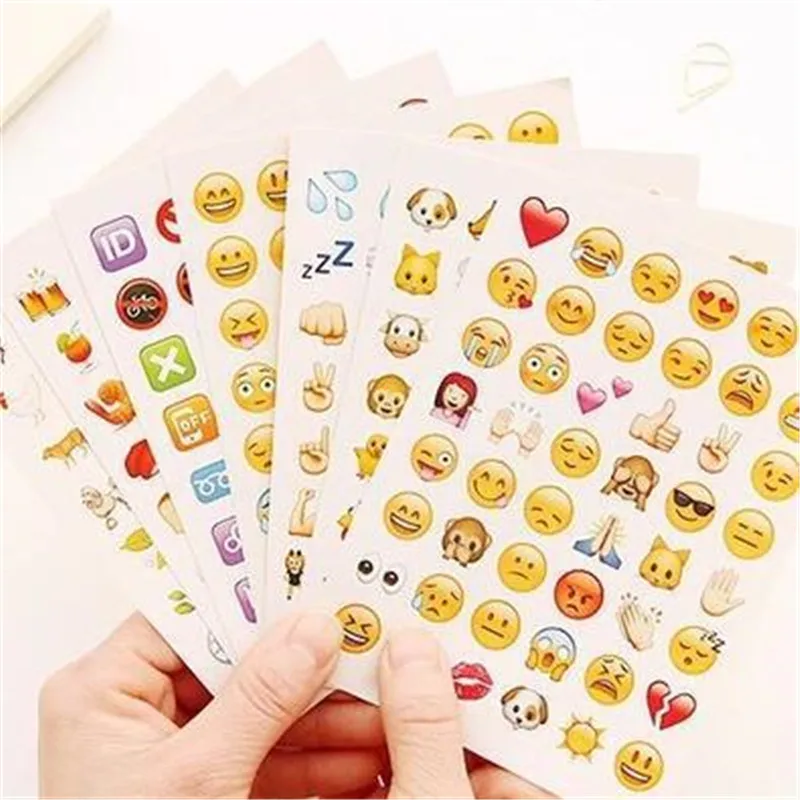 

1Sheet Emoji Smile Face Diary Stickers Posted It Cute Planner Memo Scrapbooking Sticker Child Toy Stickers