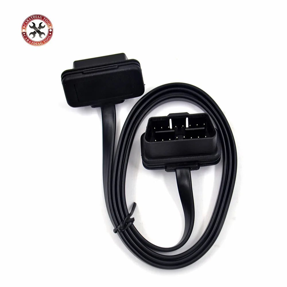 100 см 60 плоский тонкий как лапша OBD2 OBDII OBD 16Pin ELM327 штекер гнездо удлинитель для