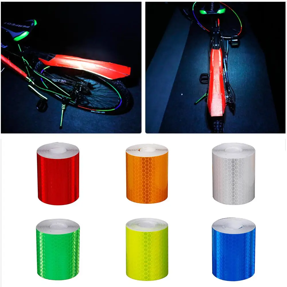 

Zacro 5cmx3m Reflective Bicycle Stickers Adhesive Tape For Bike Safety White Red Yellow Blue Bike Stickers Bicycle Accessories