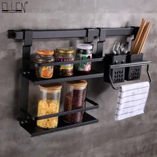 Держатели для кухни Кухня Полка Ароматизированная стойка нож держатель инструмента черный настенный кухня полка крюк EK8801