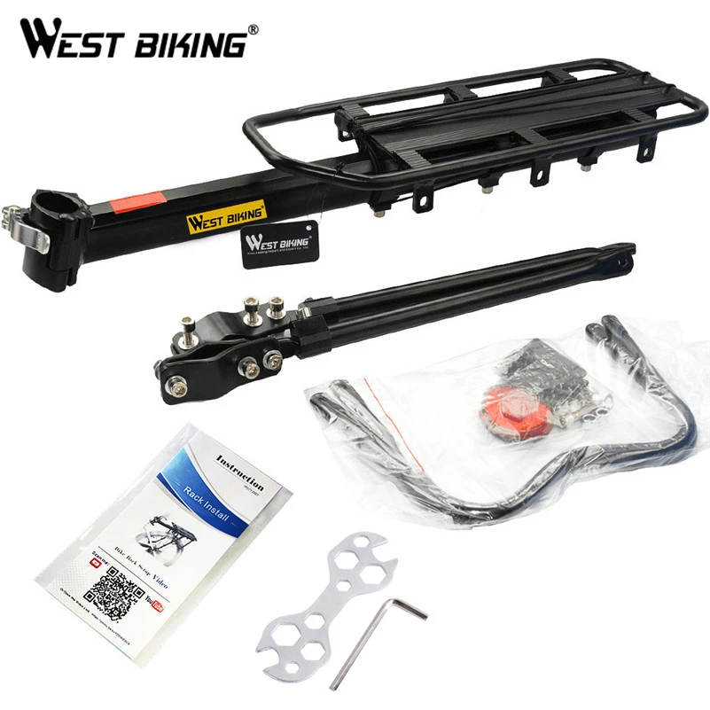 WEST BIKING Alloy MTB Bike Rack Carrier Luggage Rack V Brake Disc
