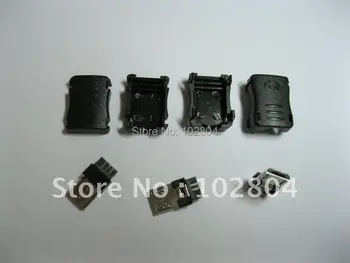 

100 Pcs Per Lot Micro USB 5 pin Plug Male Connector Plastic Shell HOT Sale