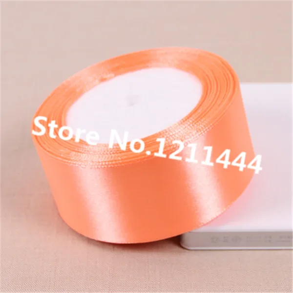 

25yards 38mm Beautigul Orange 22# Polyester Satin Wedding Party CHAIR Decorations 22 Meters Ribbons Free Shipping